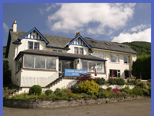 The Lochearnhead Hotel situated on the banks of Loch Earn in the Loch Lomond and Trossachs National Park